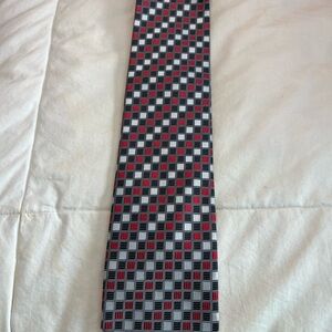 Stylish Red and Black Checkered Tie